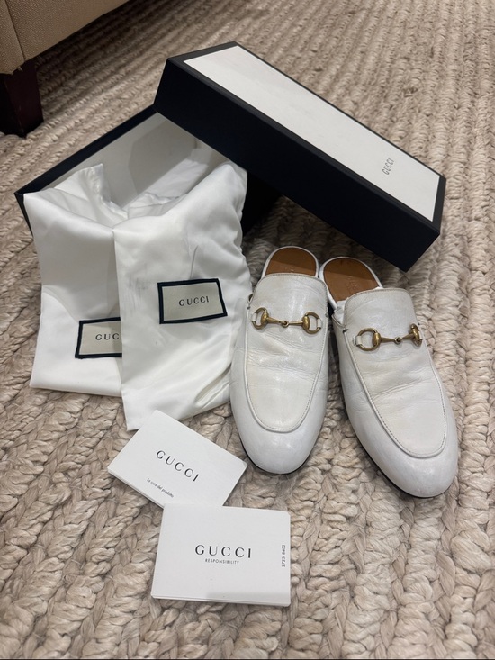 Gucci Shoes - Gucci Princetown mule white size eu40